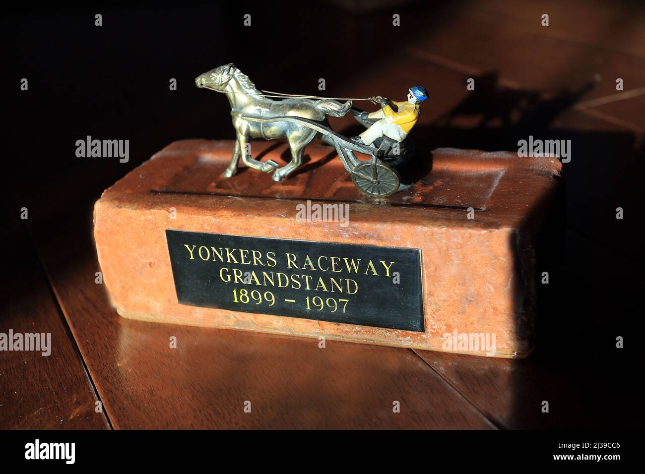 Memorial brick from Yonkers Raceway Yonkers New York Stock Photo