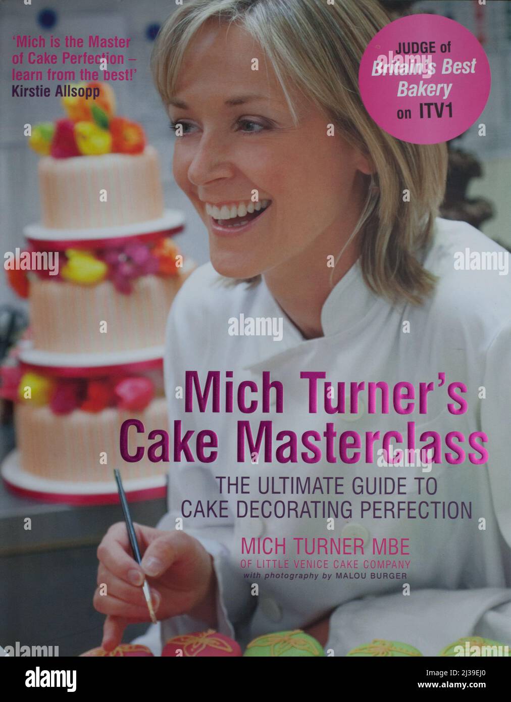The book, Mich Turner's Cake Masterclass Stock Photo