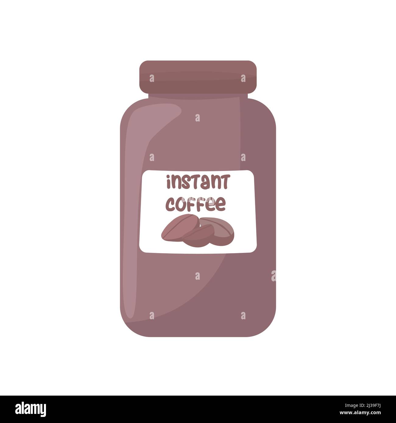 Instant coffee glass jars o isolated on white vector illustration