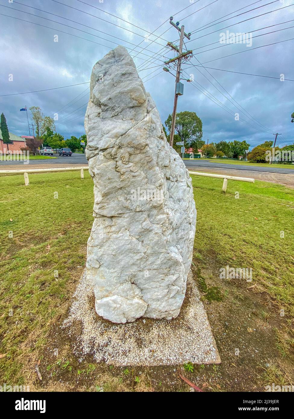 A White Rock Statue in the Park at Deepwater, NSW, Australia Stock ...