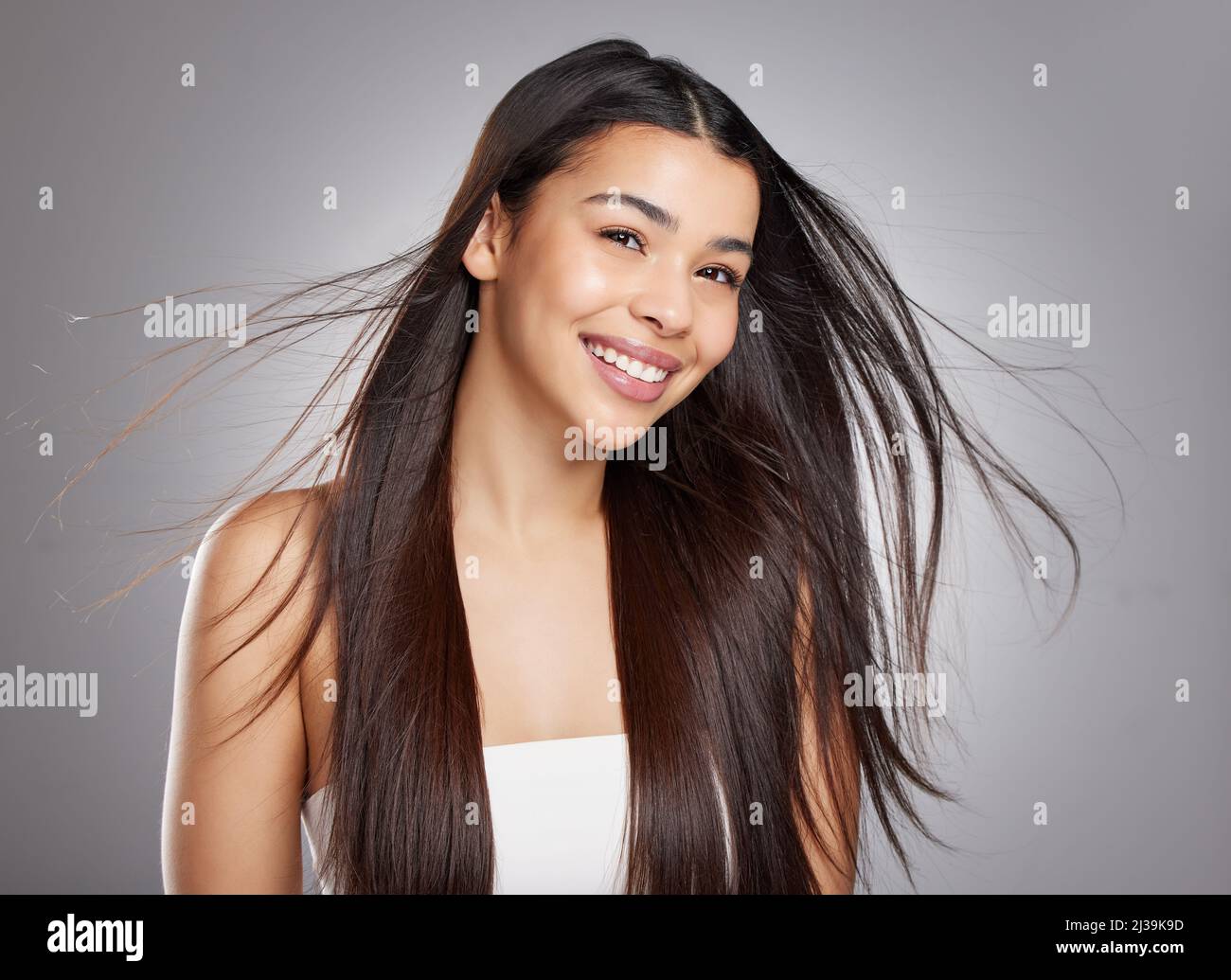 Hello 911 im on fire studio portrait of an attractive young woman