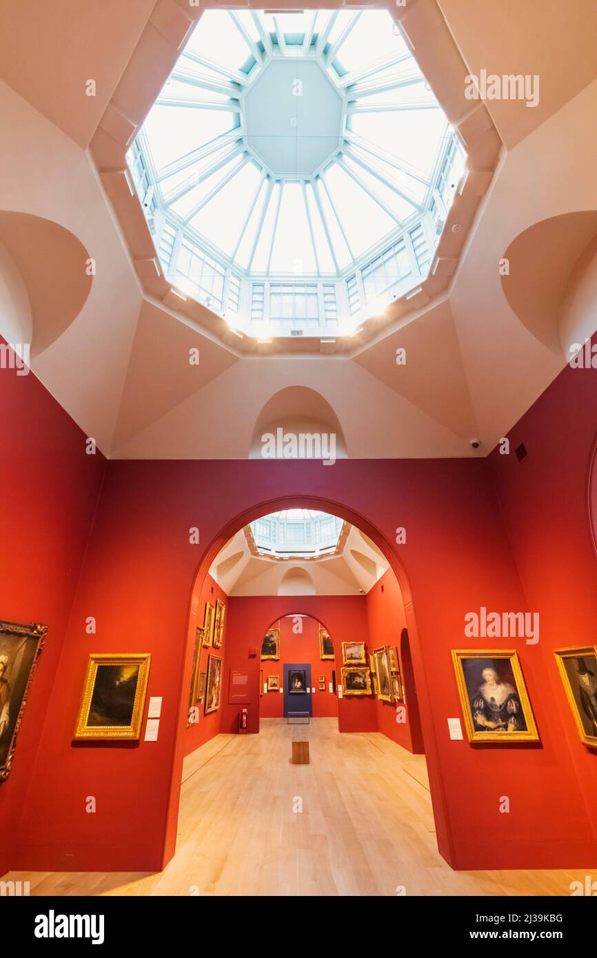 England, London, Dulwich, Dulwich Picture Gallery, Designed by Architect John Soane, Interior View Stock Photo