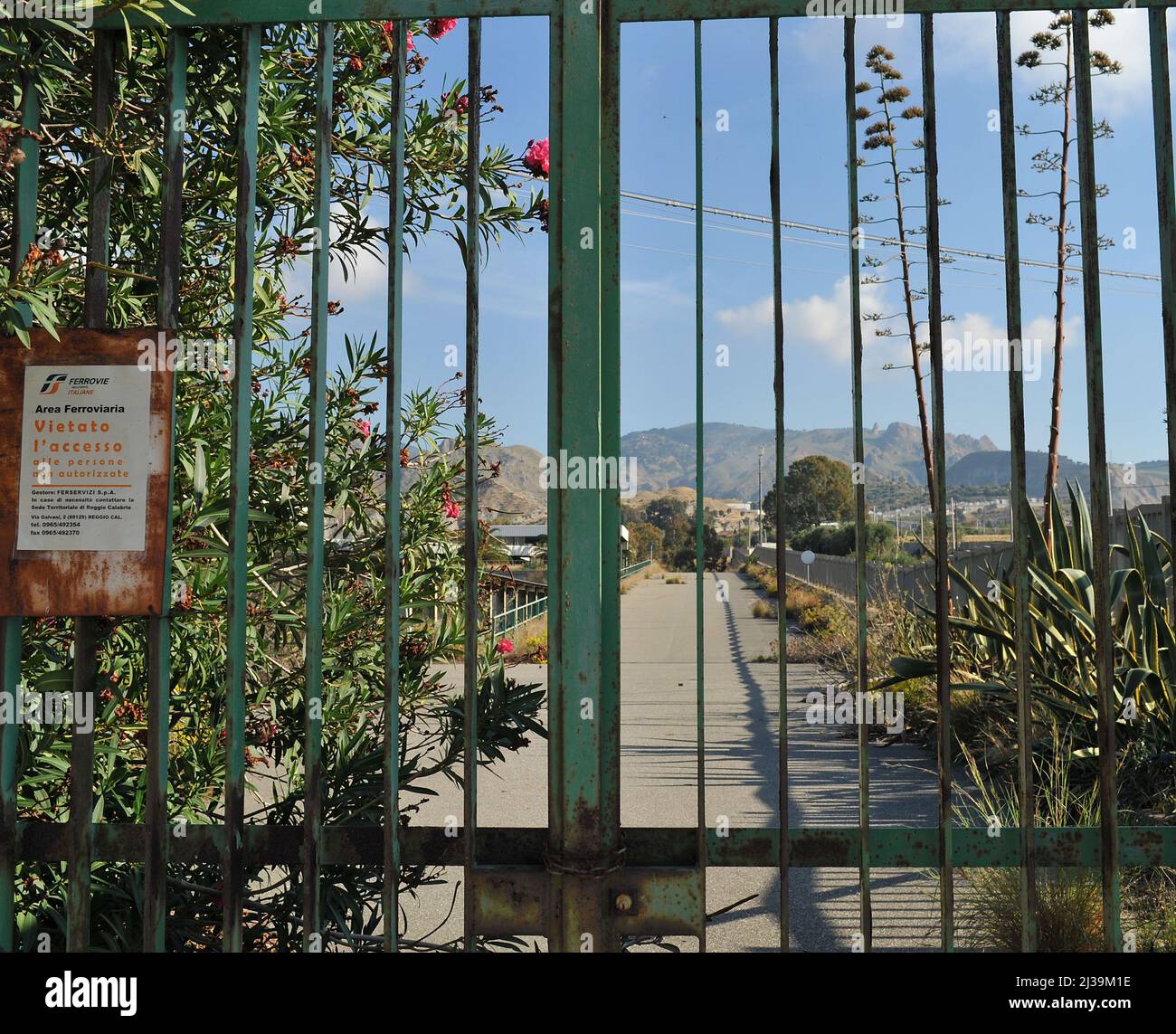 Reggio Calabria, Italy 22/10/2013: abandoned plant 'Officine Grandi Riparazioni' of Ferrovie dello Stato, never entered into operation. ©Andrea Sabbadini Stock Photo