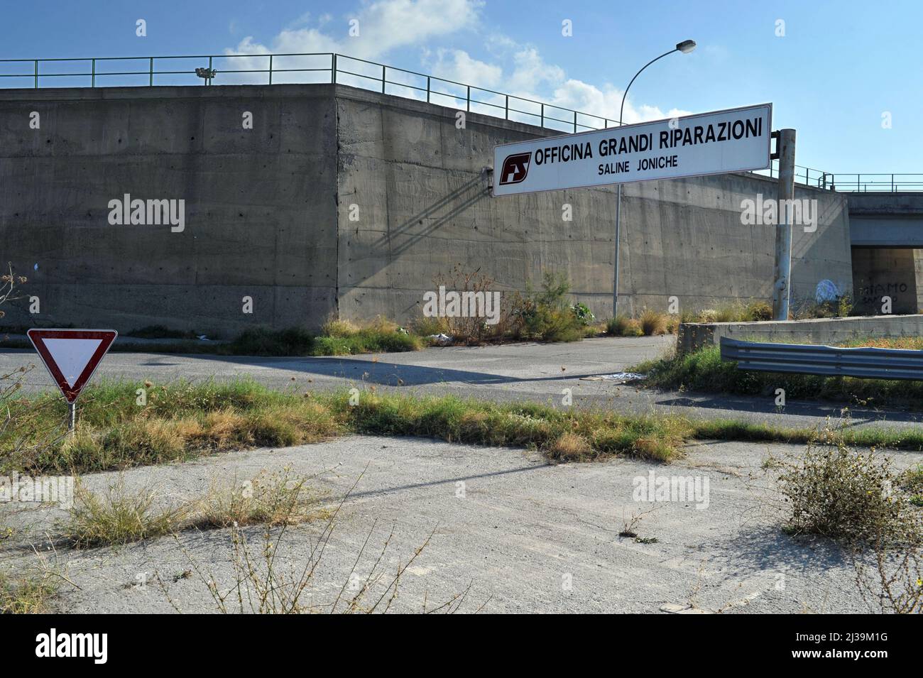 Reggio Calabria, Italy 22/10/2013: abandoned plant 'Officine Grandi Riparazioni' of Ferrovie dello Stato, never entered into operation. ©Andrea Sabbadini Stock Photo