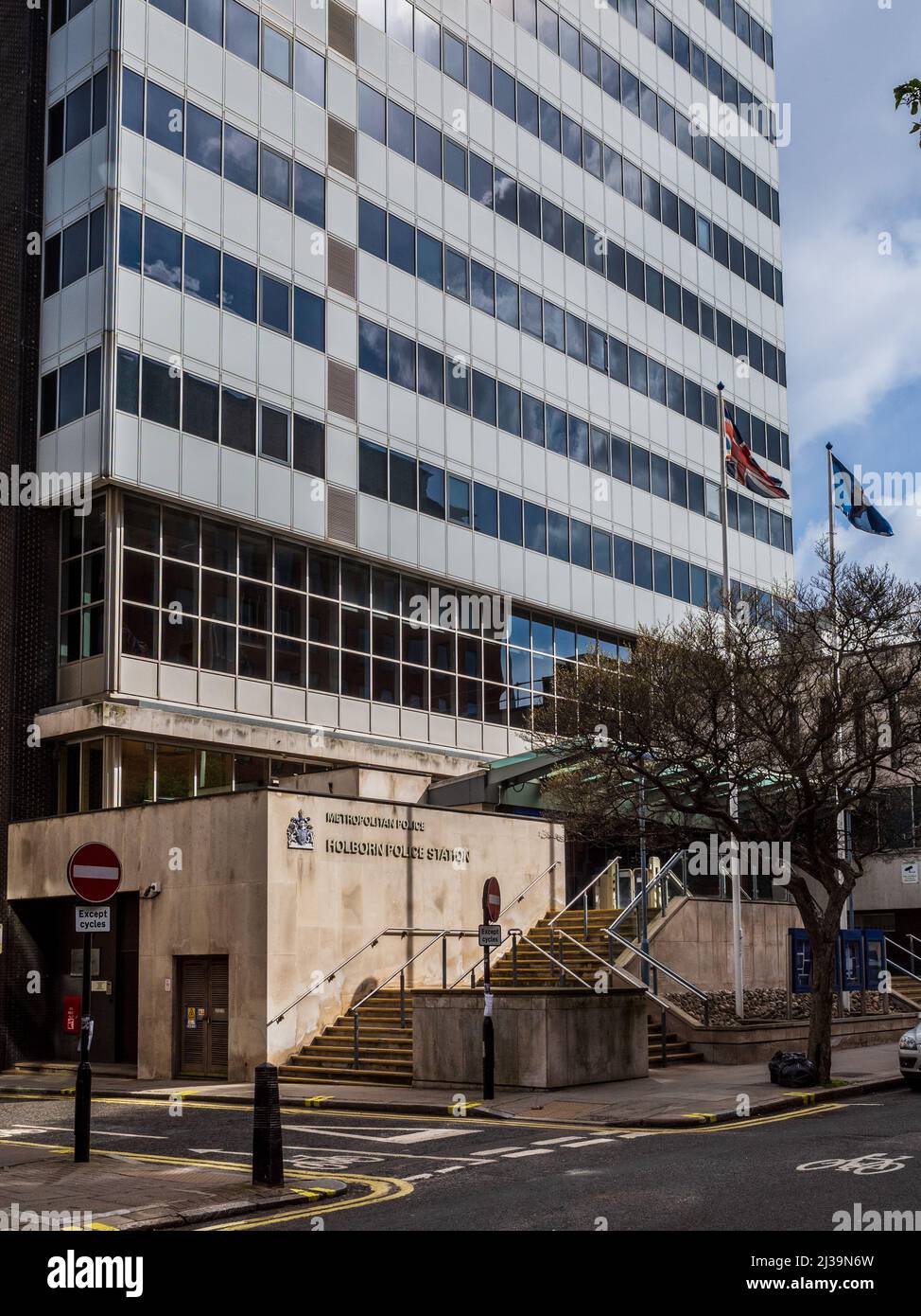 Holborn Police Station at 10 Lamb's Conduit St in Central London. Holborn Metropolitan Police Station London. Stock Photo