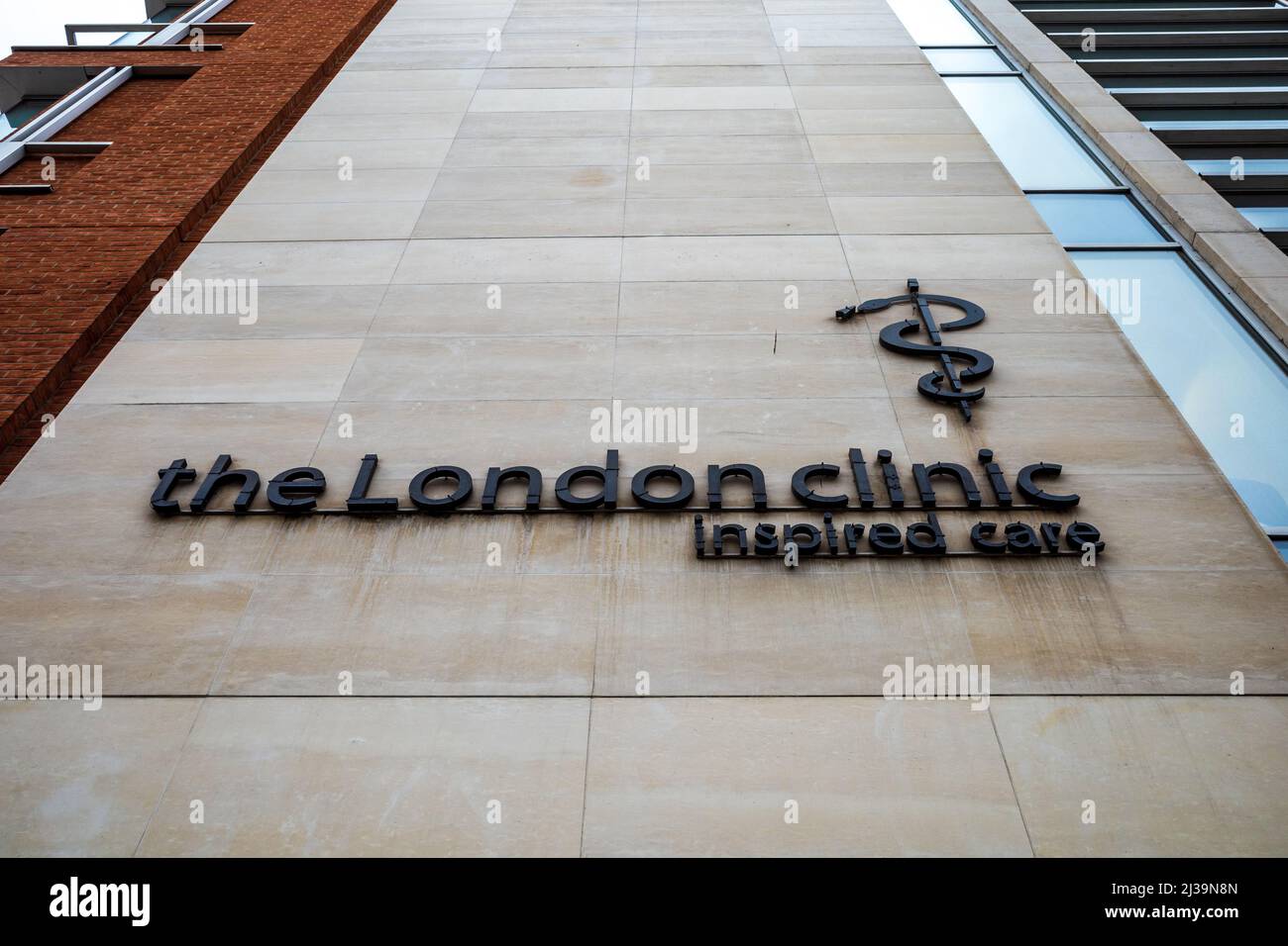 The London Clinic, a private healthcare facility & charitable trust in Marylebone, Central London. It is one of England's largest private hospitals. Stock Photo