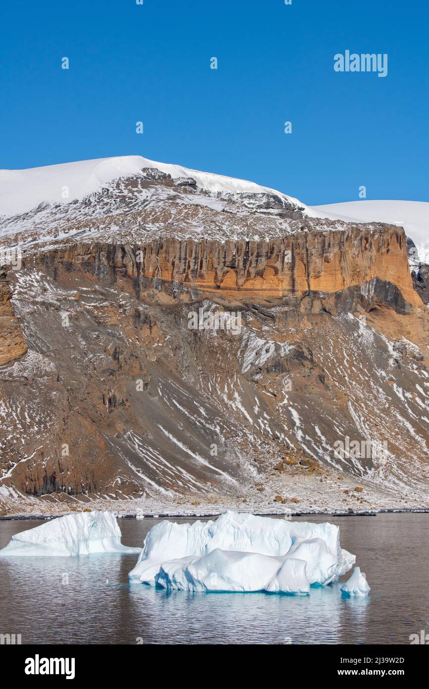 Antarctica, Tabarin Peninsula, Brown Bluff. Large volcanic basalt tuya