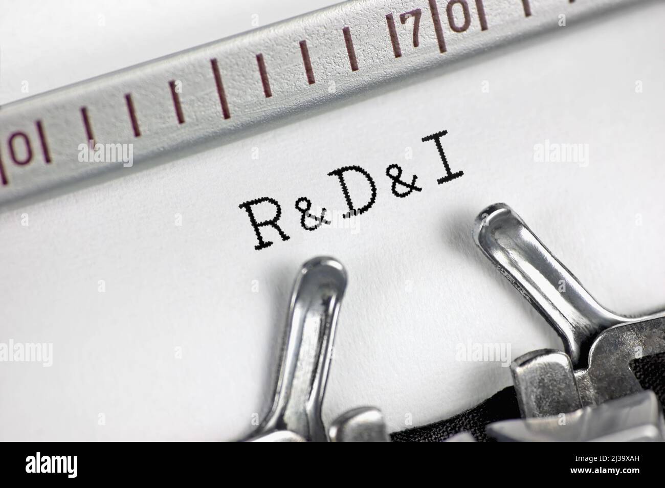 Research and development and innovation acronym R & D & I or R&D&I text ...
