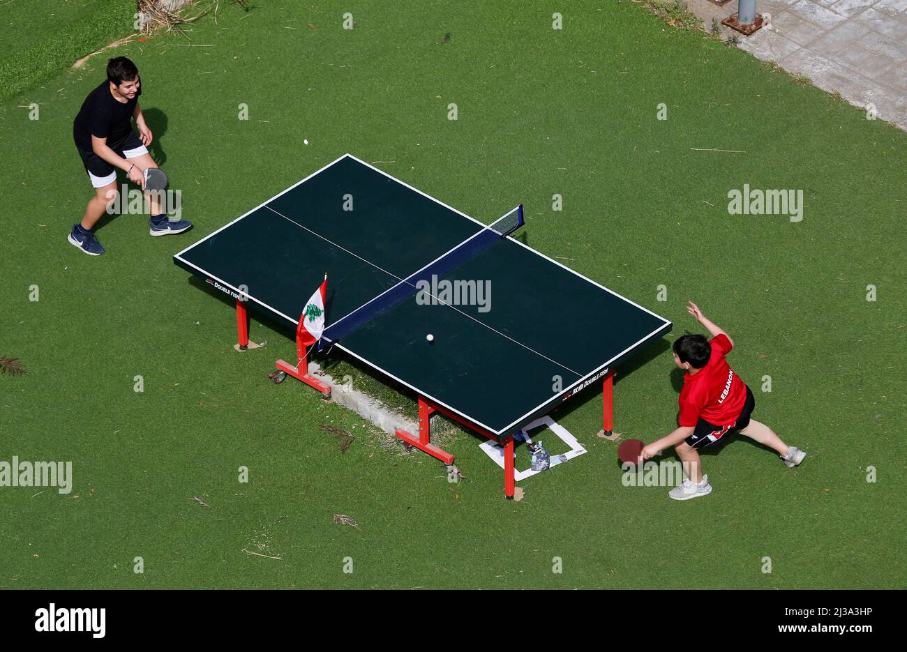 Beirut, Lebanon. 6th Apr, 2022. People take part in the World Table