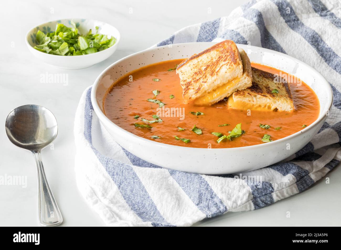 Creamy Tomato Soup Shooters with Mini Grilled Cheese, Vegan