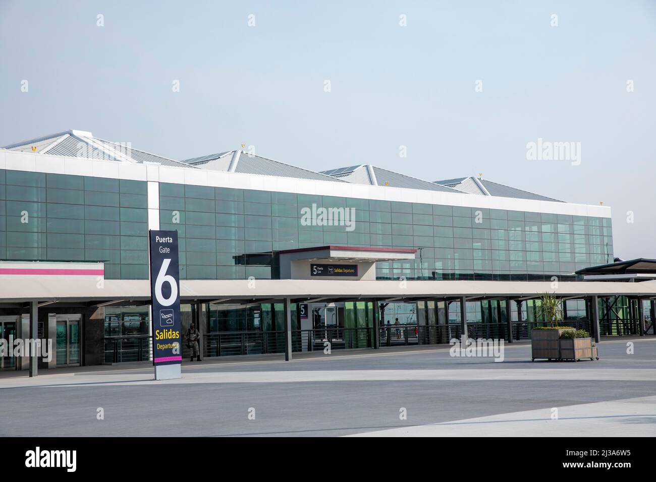 Aspect of the Felipe Angeles International Airport. Exterior of the airport. Stock Photo