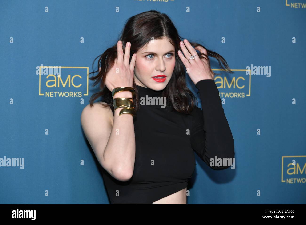 Alexandra Daddario attends AMC Networks' 2022 Upfront at PEAK at Hudson