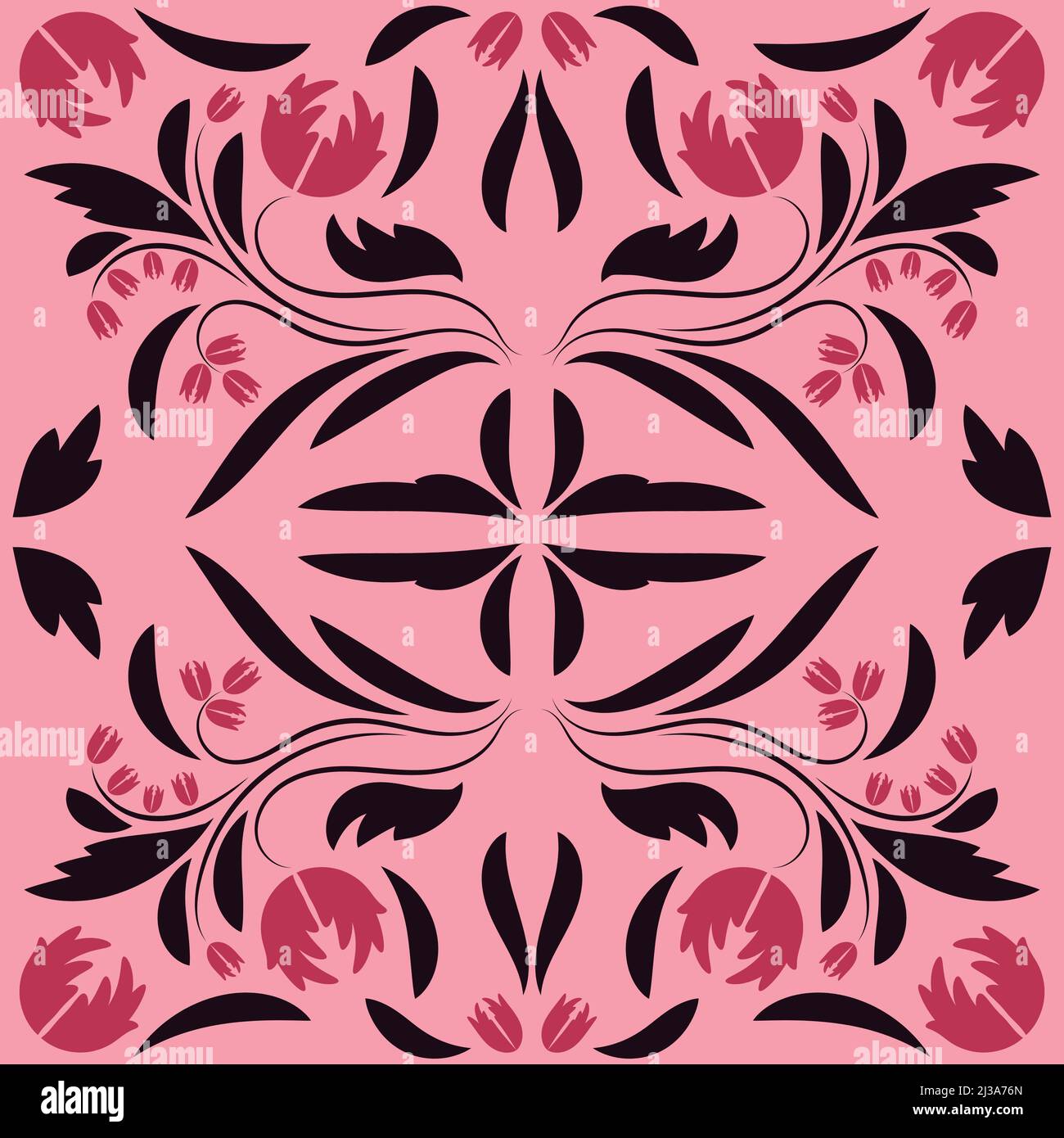 Folk flowers print Floral pattern Ethnic art Stock Vector Image & Art ...