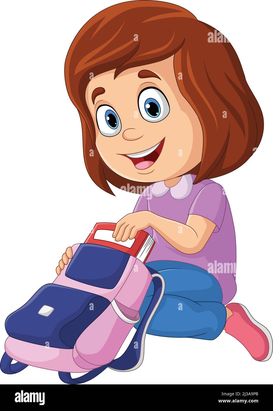 Put On Backpack Clipart