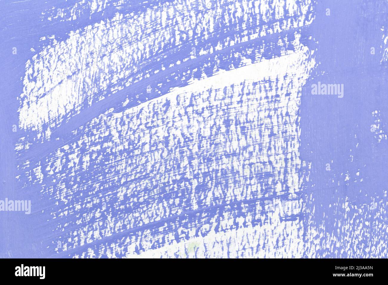 light purple pattern of color paint brush on the white wall for design in your work concept. Stock Photo