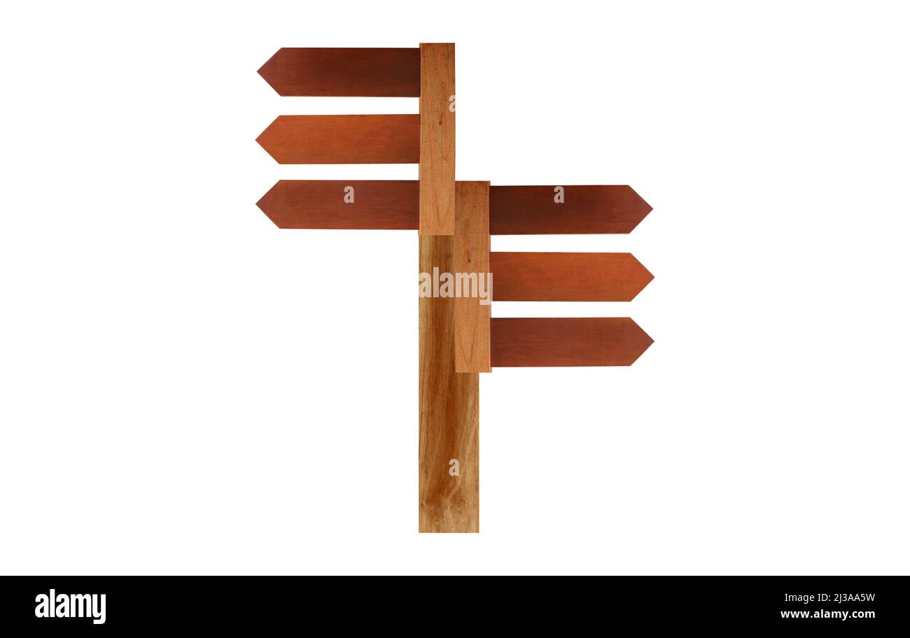 Sign wood isolated on white background and have clipping paths for ...