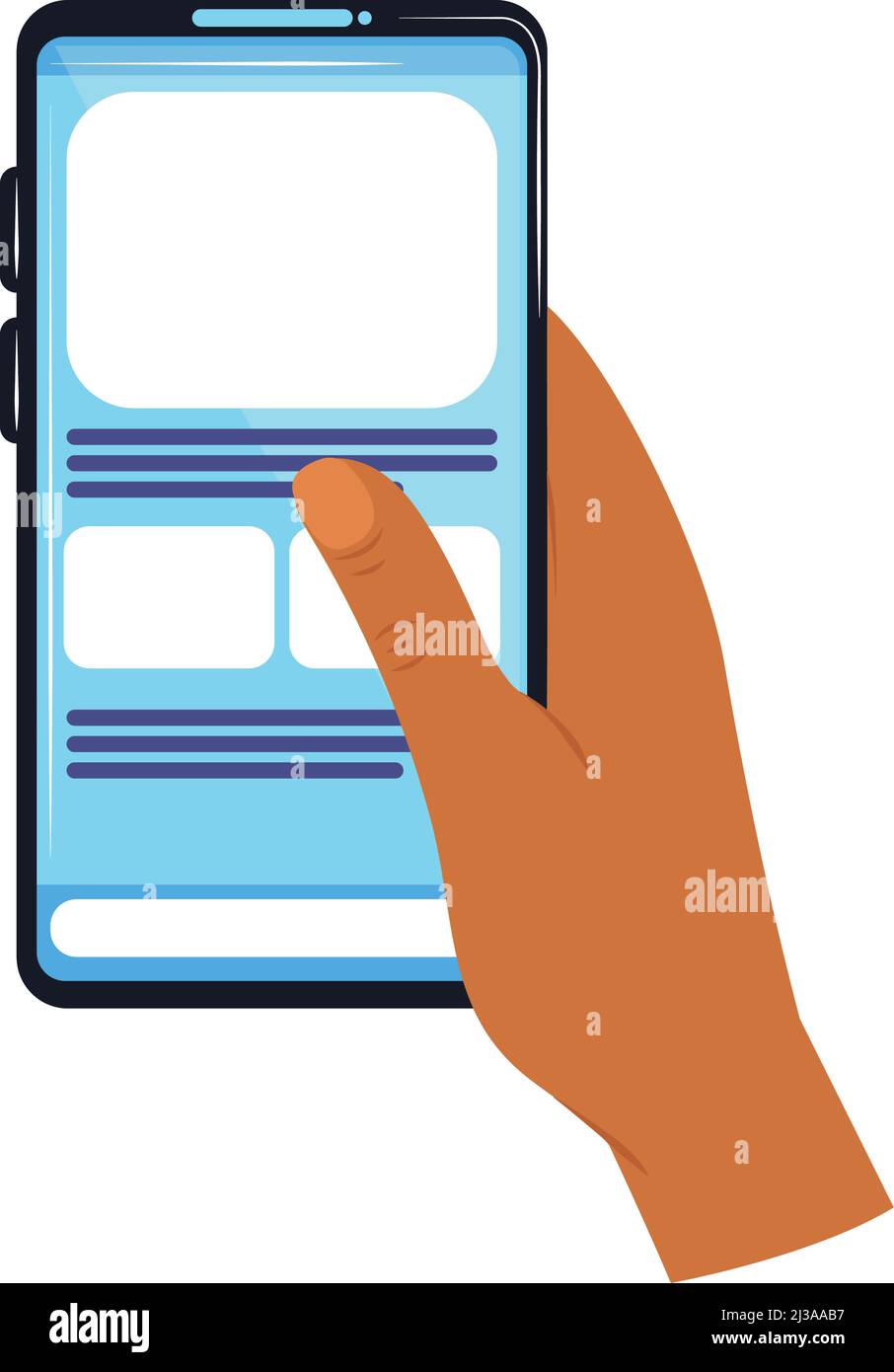 hand using smartphone Stock Vector Image & Art - Alamy