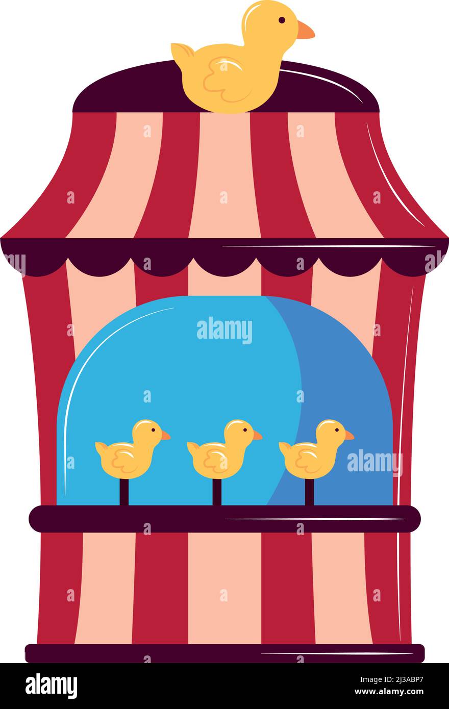 duck shooting carnival Stock Vector