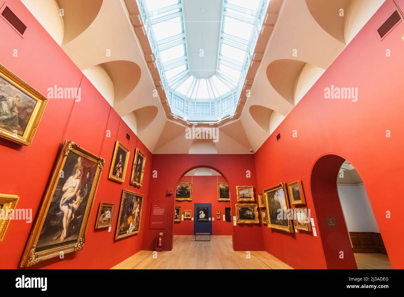 England, London, Dulwich, Dulwich Picture Gallery, Designed by Architect John Soane, Interior View Stock Photo