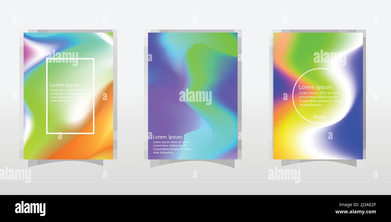 Abstract colorful liquid and holographic colors background for poster ...