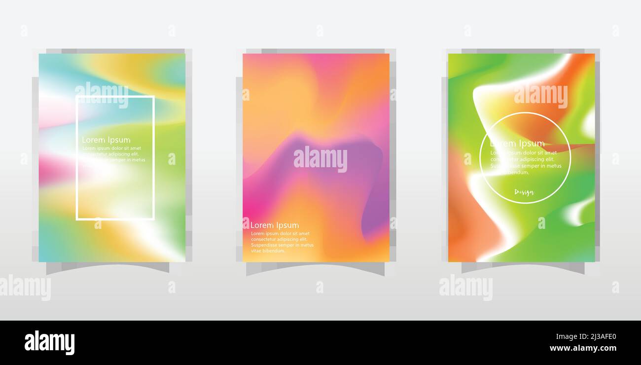 Abstract colorful liquid and holographic colors background for poster ...