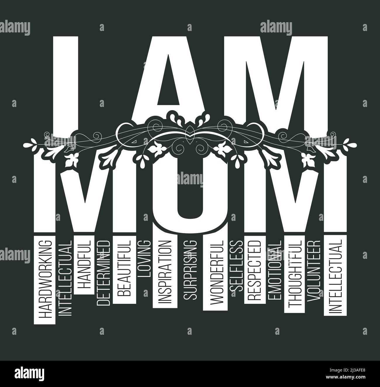 Mothers day svg sublimation tshirt design Stock Vector