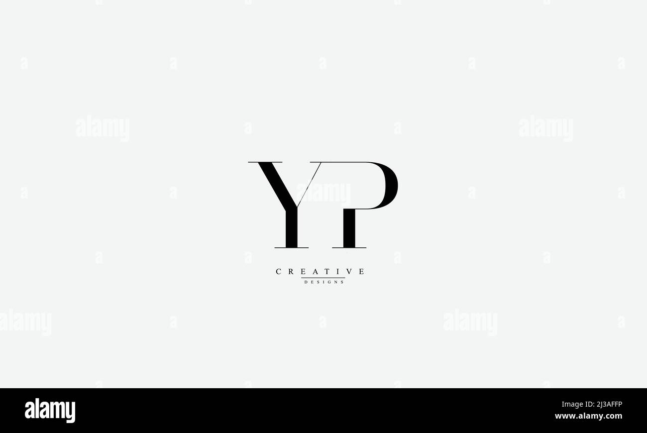 Alphabet letters Initials Monogram logo YP PY Y P Stock Vector
