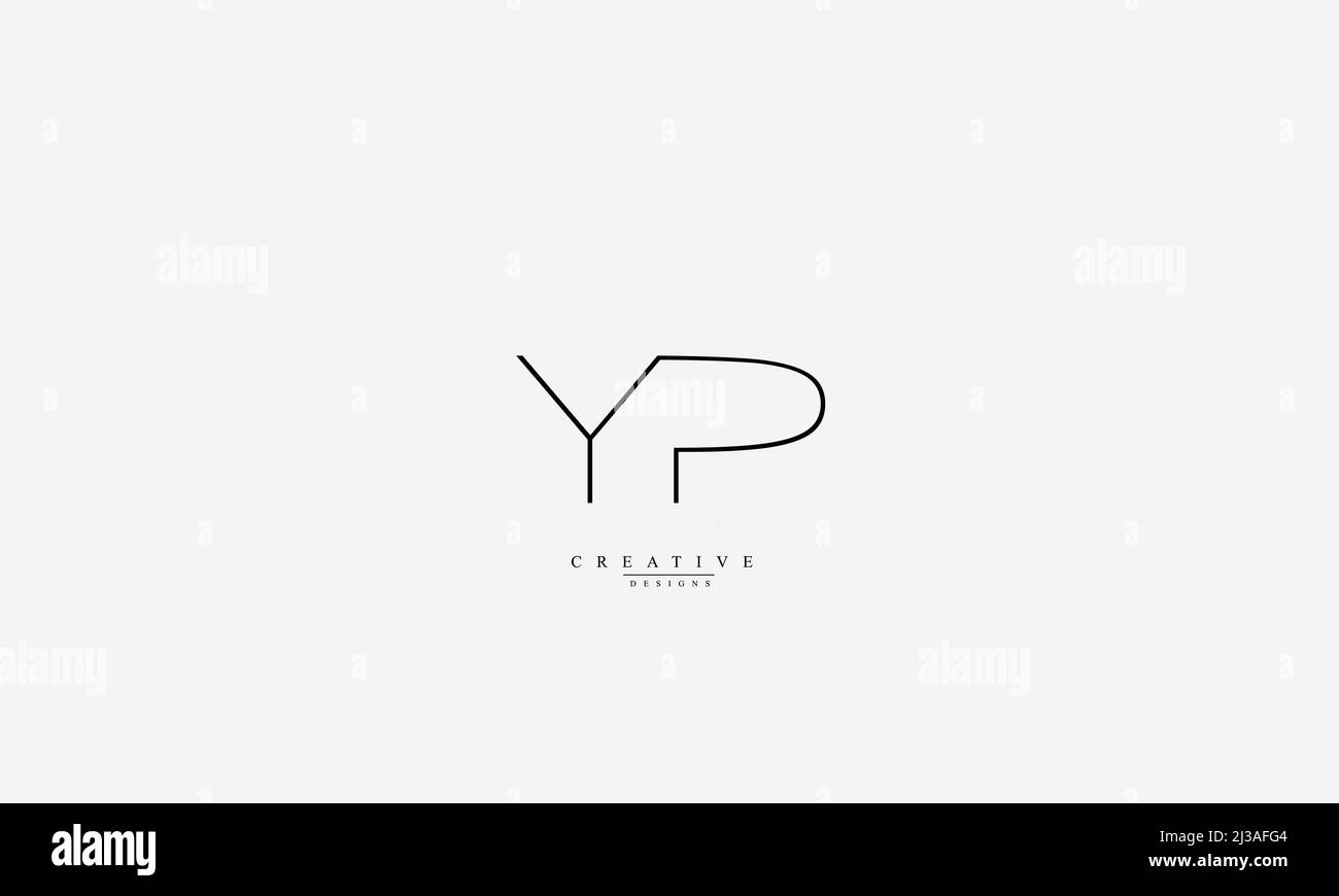 Alphabet letters Initials Monogram logo YP PY Y P Stock Vector