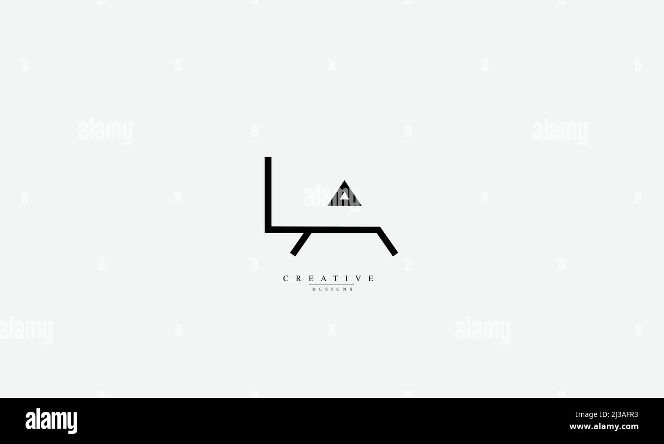 Alphabet letters Initials Monogram logo AL LA A L Stock Vector