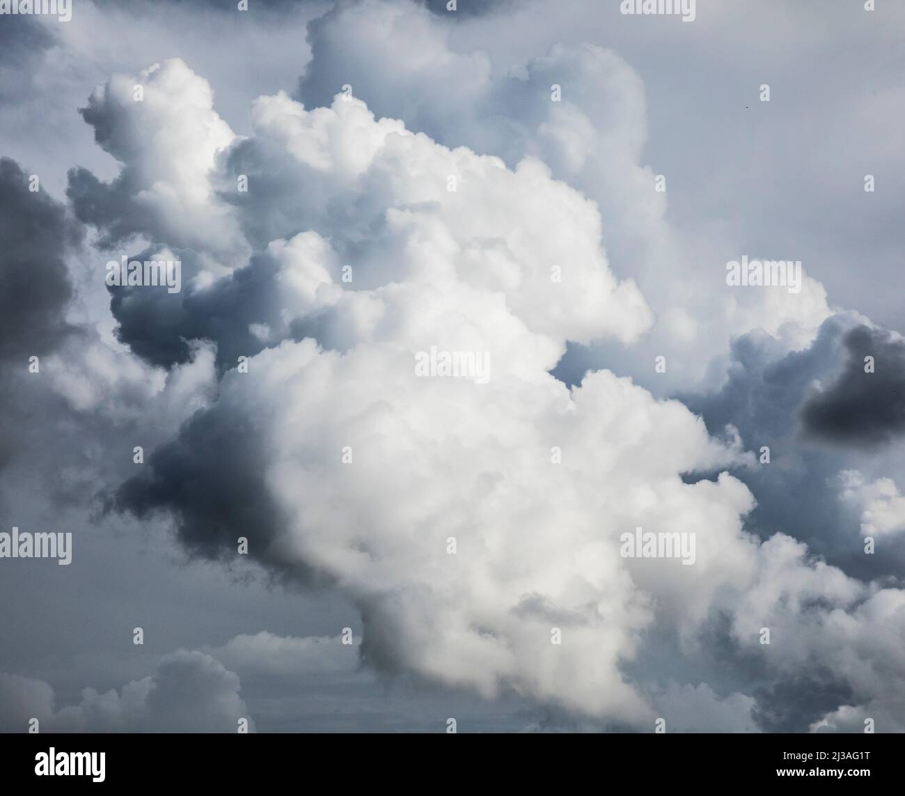 Cloud Portrait - Over North Carolinas Blue Ridge  Mountains near Asheville. Stock Photo