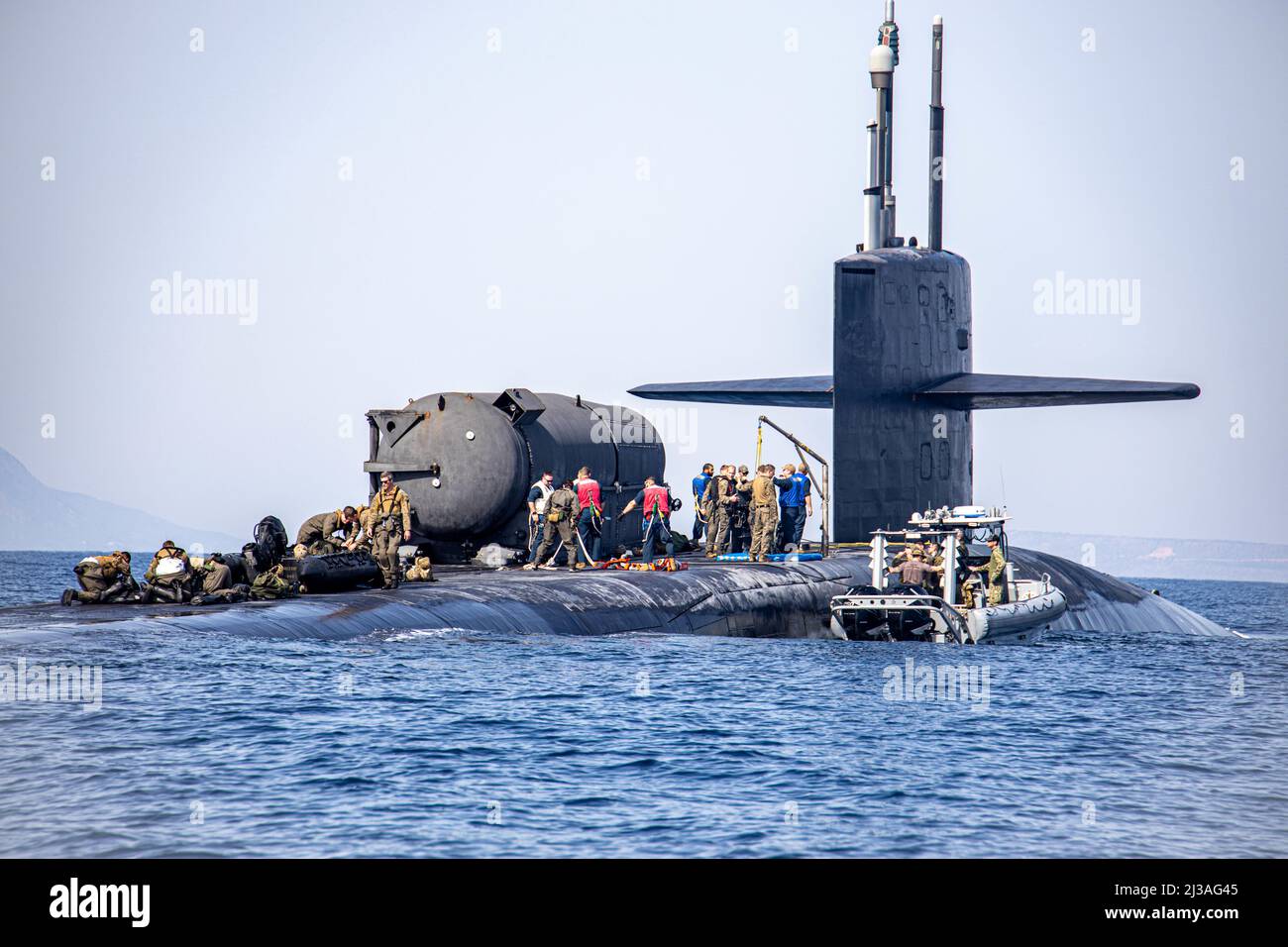 SOUDA BAY (March 27, 2022) – The Ohio-class ballistic-missile submarine ...