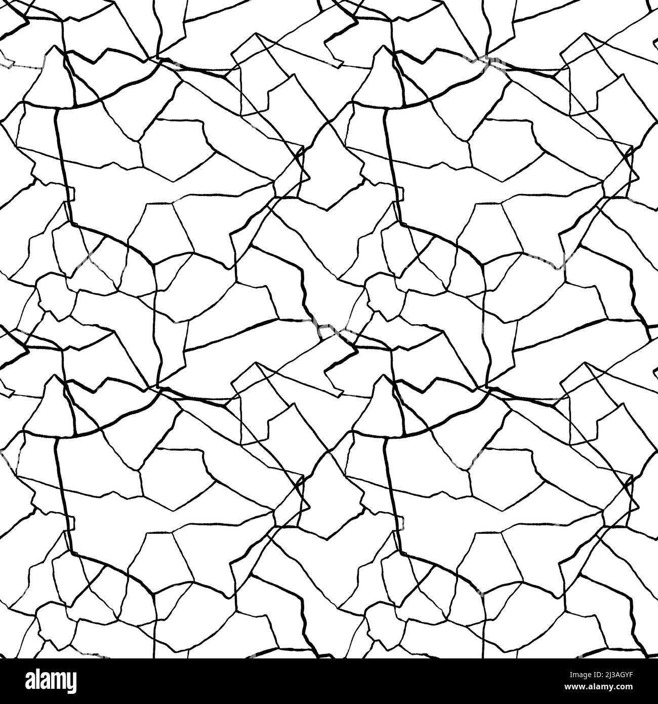 kintsugi art seamless pattern of splinters and different shards ...