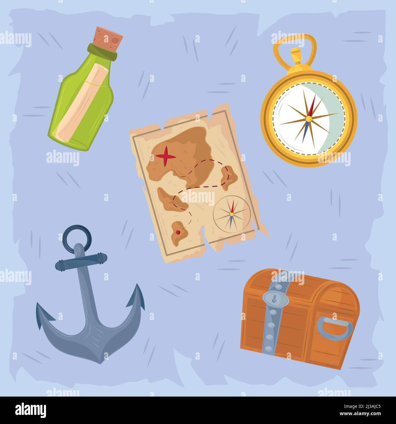 Message in bottle treasure Stock Vector Images - Alamy