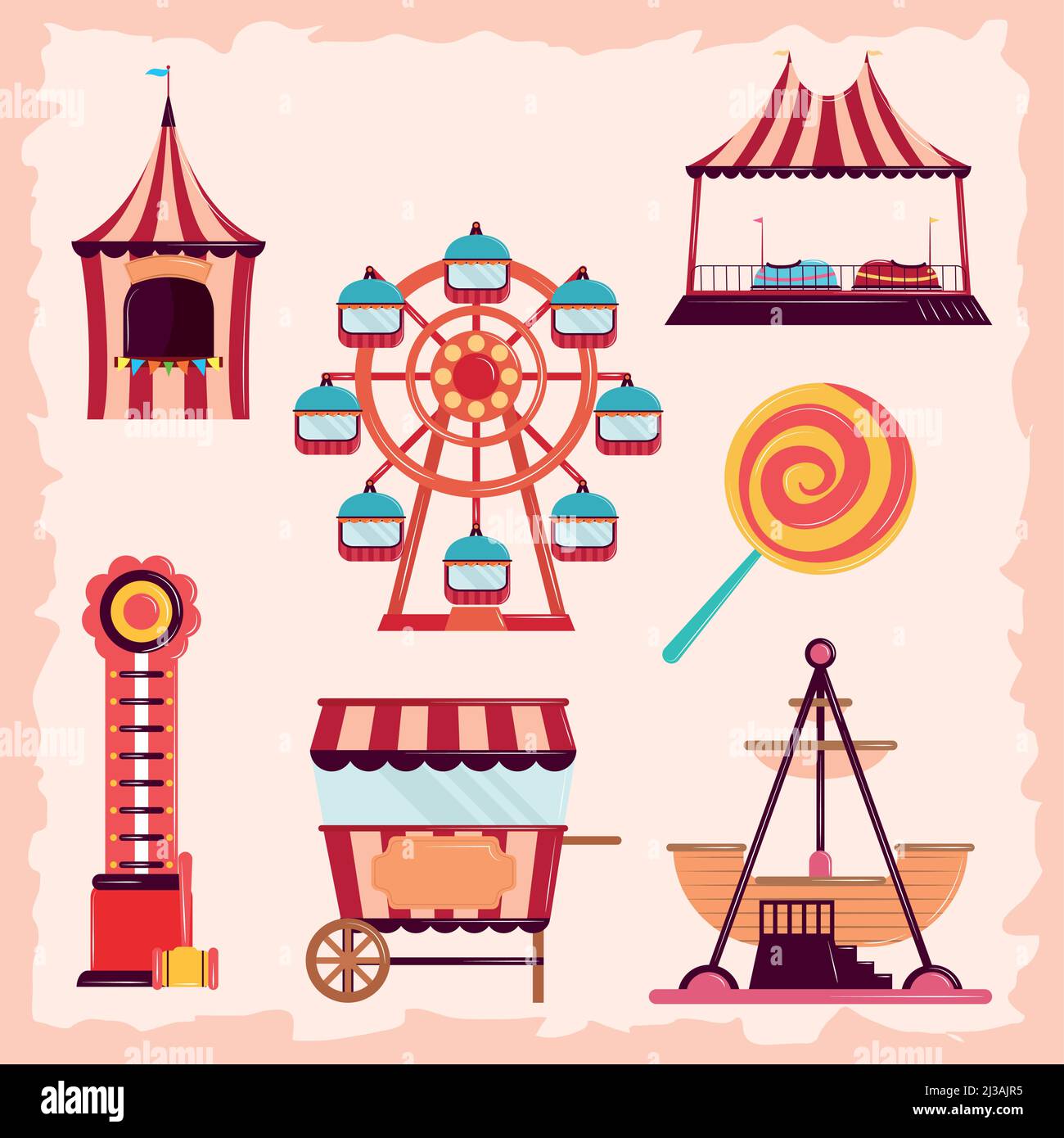 carnival recreation icons Stock Vector Image & Art - Alamy