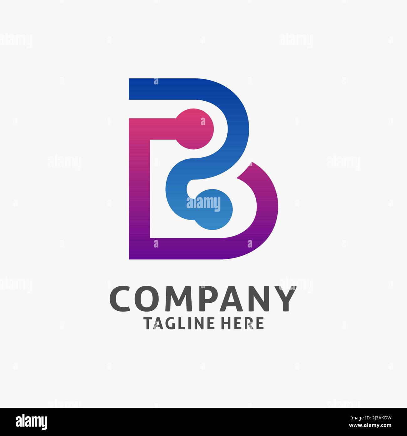 Letter B tech logo design Stock Vector Image & Art Alamy
