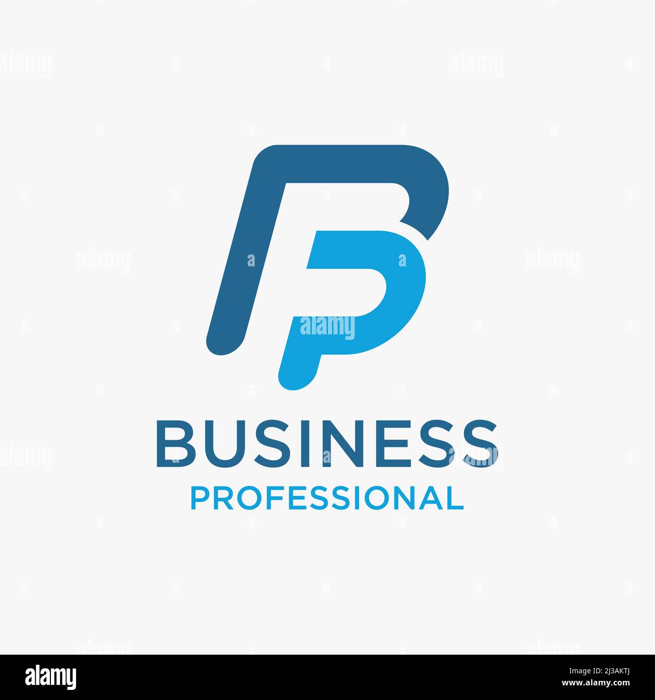 Letter FP logo design Stock Vector