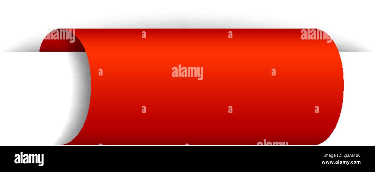 Red banner design on white background illustration Stock Vector Image ...
