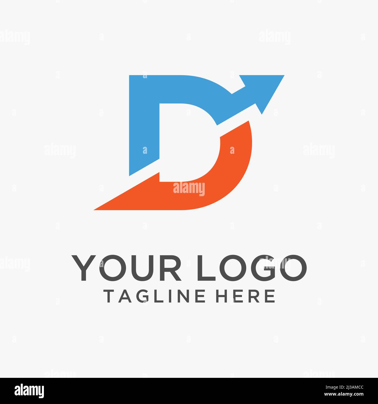 D letter arrow logo design Stock Vector Image & Art - Alamy
