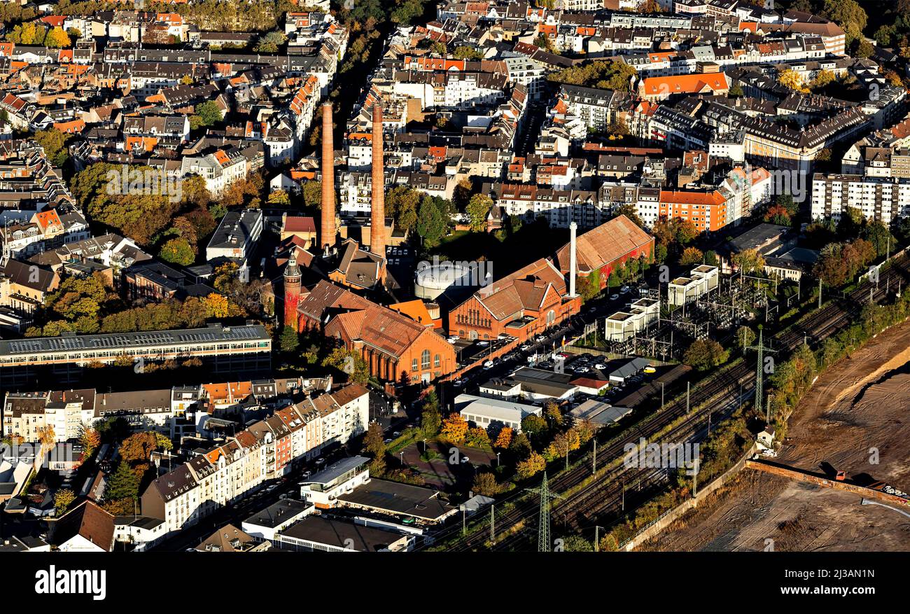 Municipal Waterworks and power plant Suedstadt, Cologne, Rhineland, North Rhine-Westphalia, Germany Stock Photo