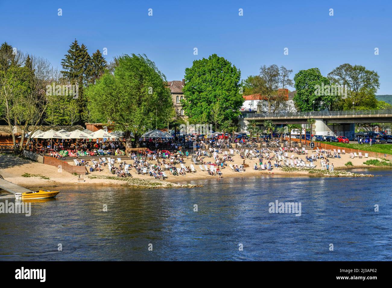 Db Rinteln Germany Bodega Beach Club, Weser, Rinteln, Lower Saxony, Germany Stock Photo ...