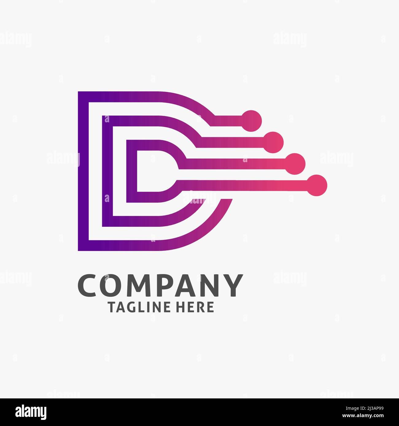 Letter D tech logo design Stock Vector Image & Art - Alamy