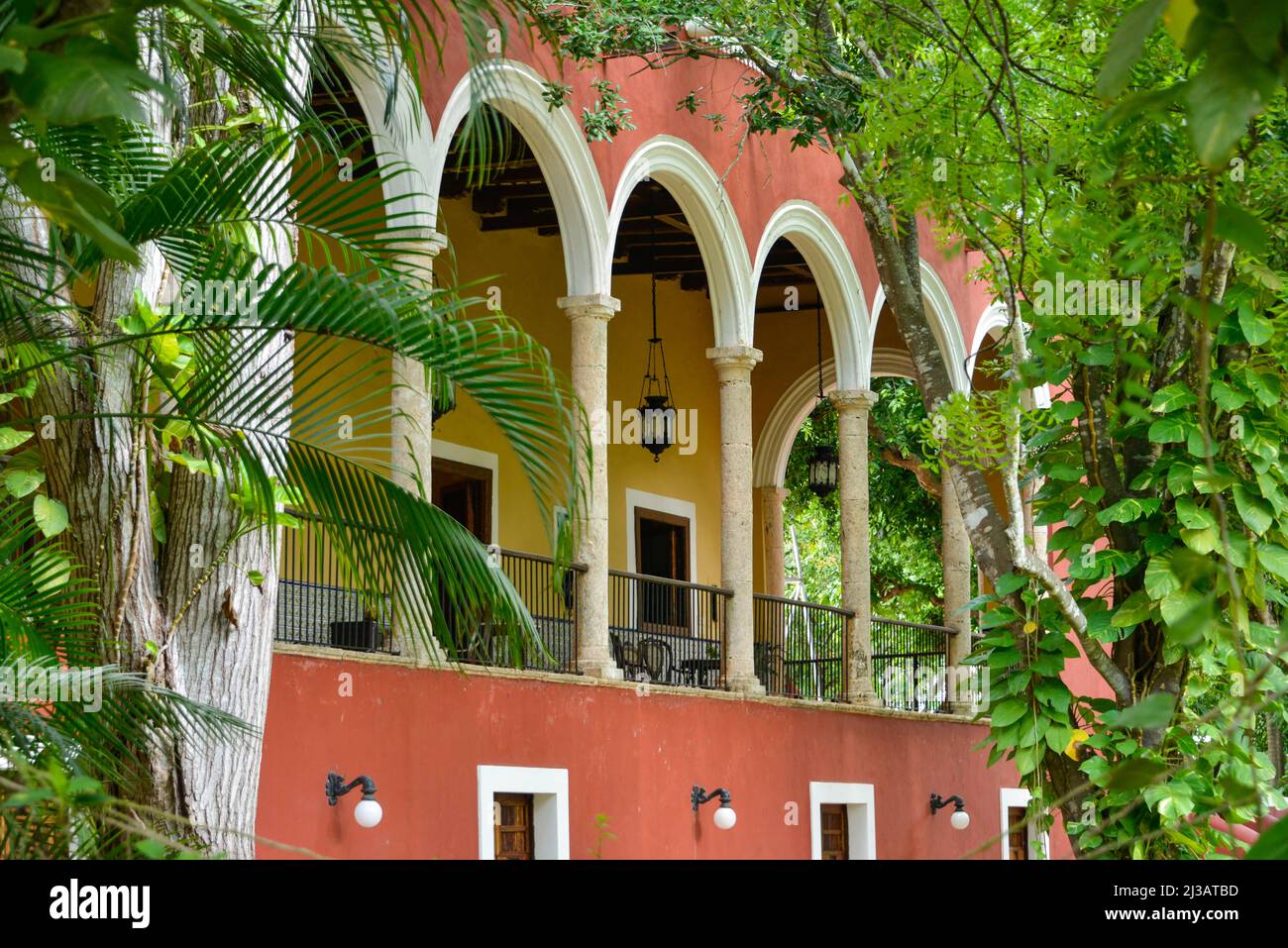 Manor House, Hacienda Sotuta de Peon, Yucatan, Mexico Stock Photo