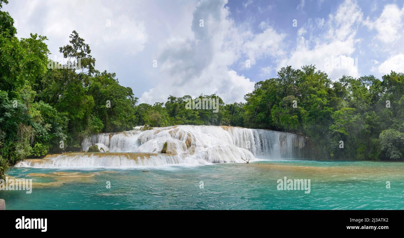 Agua Azul Waterfalls, Chiapas, Mexico Stock Photo
