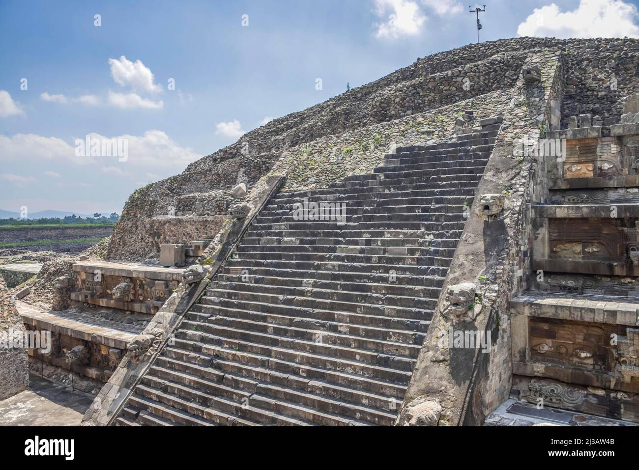 Temple of Quetzalcoatl, ruined city of Teotihuacan, Mexico Stock Photo ...