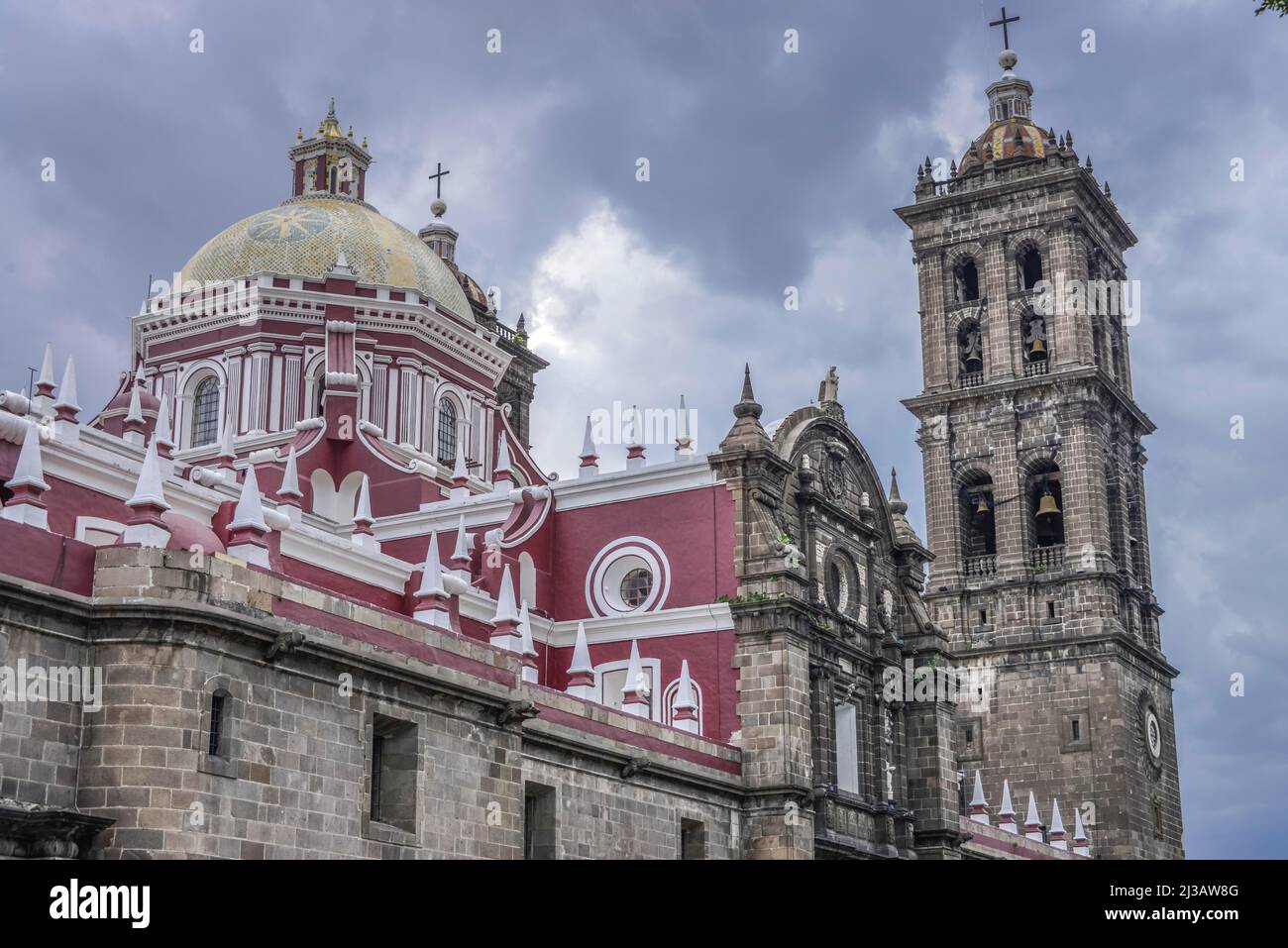 Cathedral, Puebla, Mexico Stock Photo