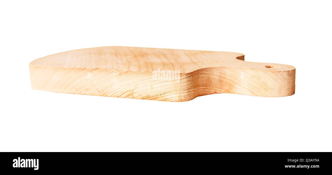 Wooden cutting board isolated on white background. Kitchen utensils ...