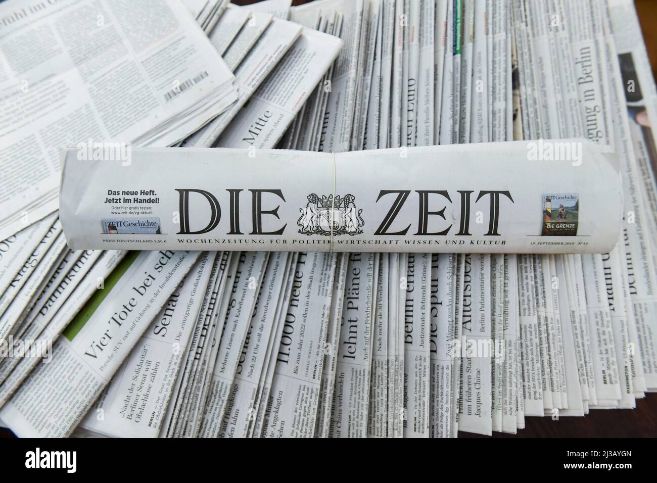 Weekly newspaper Die Zeit Stock Photo
