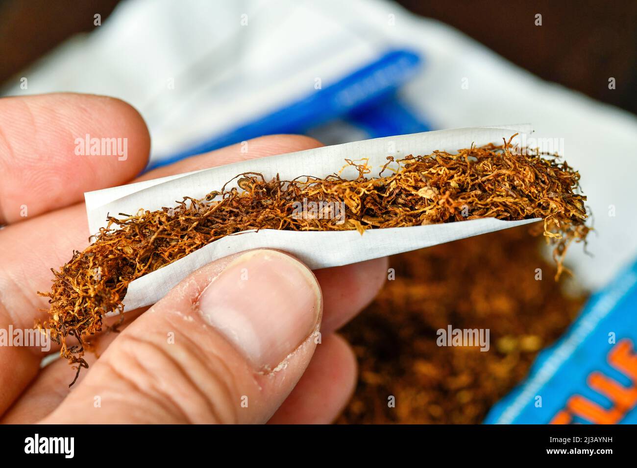 Rollyourown tobacco cigarettes Stock Photo Alamy