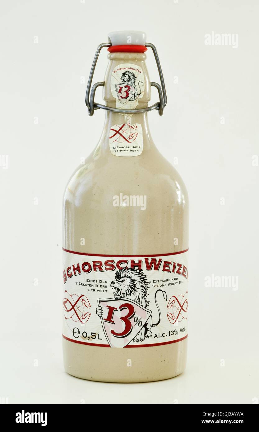 Bottle Schorsch Weizen Strong Beer Stock Photo