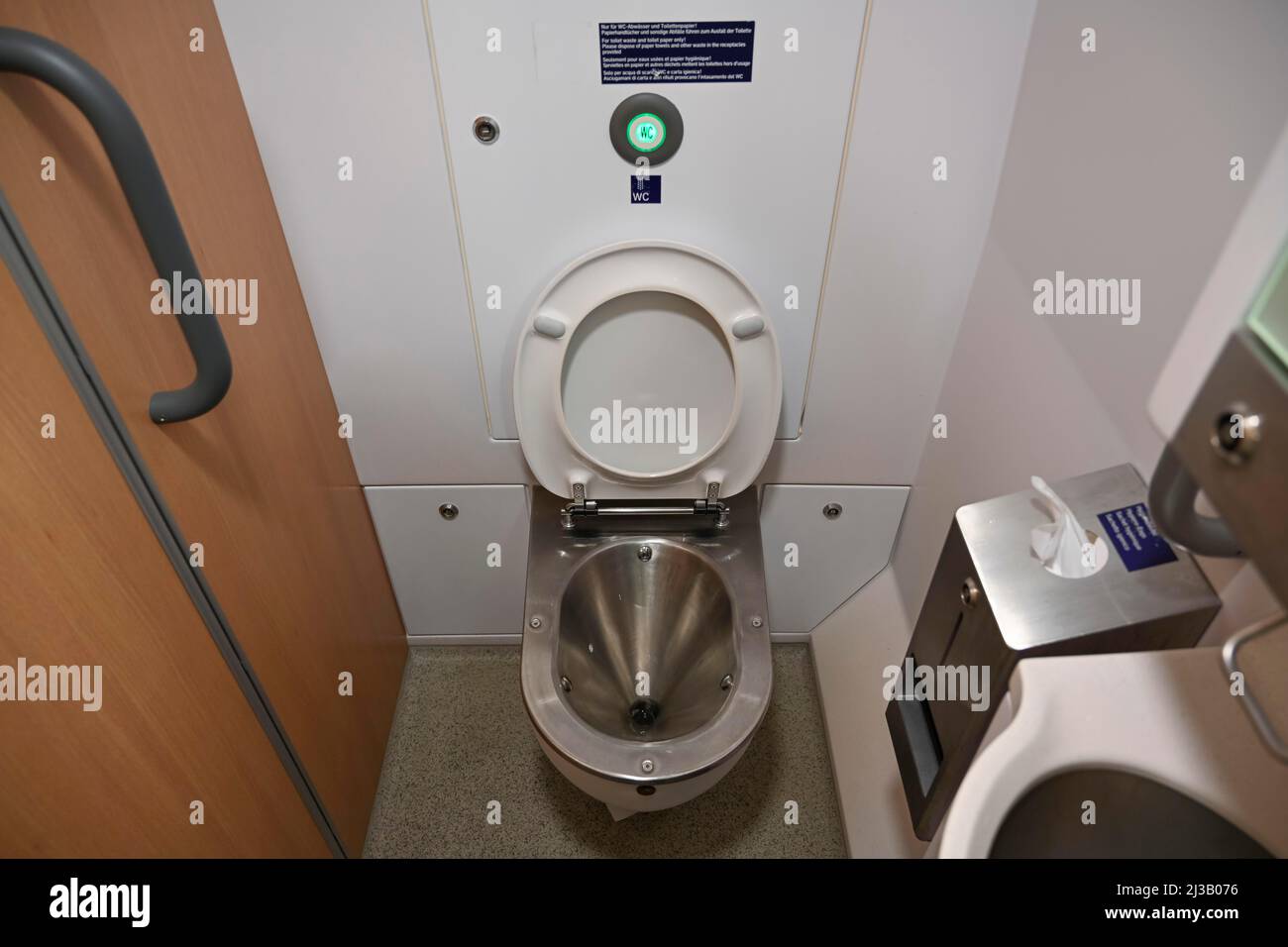 Toilet in an Intercity, Deutsche Bahn, Germany Stock Photo Alamy